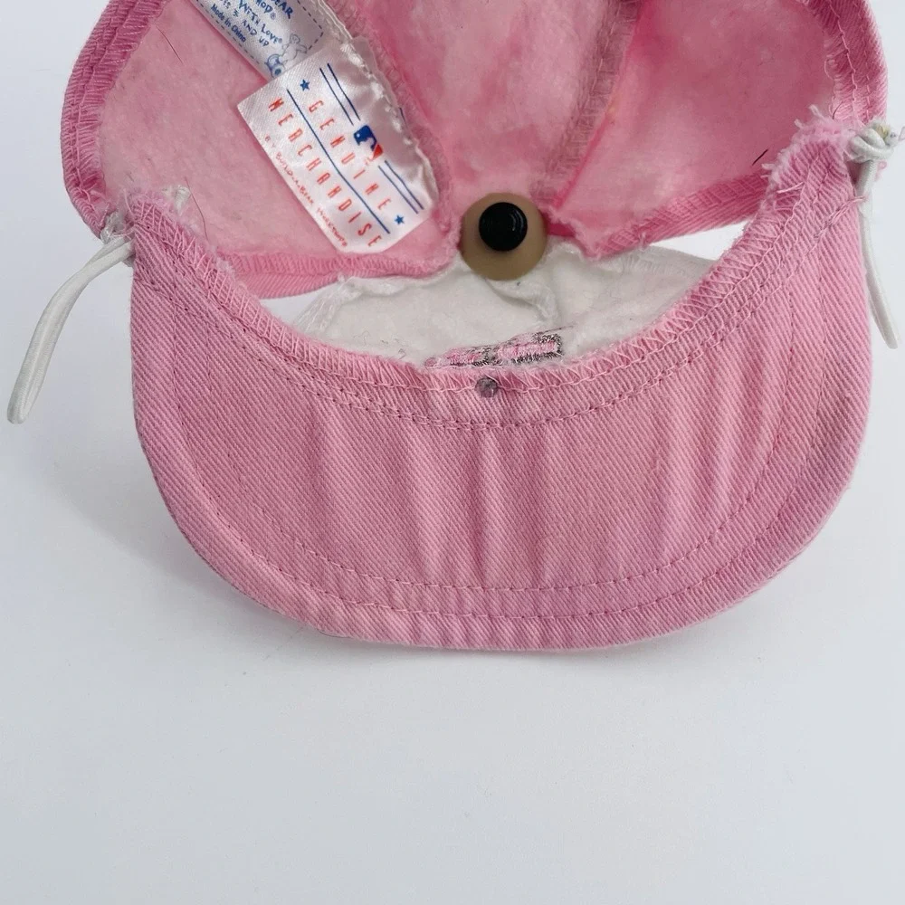Build A Bear Workshop LA‎ Dodgers Pink White Baseball Cap Hat Rhinestones